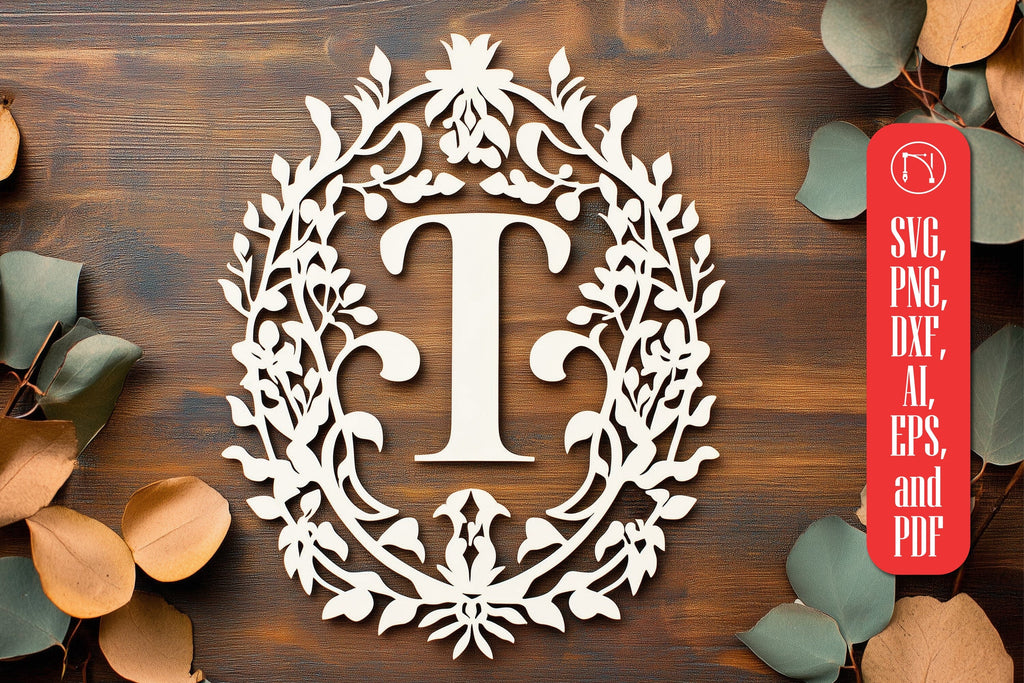 Paper Cut Monogram SVG Cut File - So Fontsy