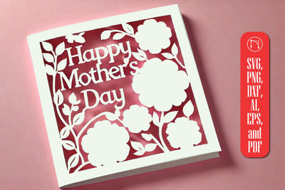 paper cut Mother’s Day card SVG cut file SVG MD JOYNAL ABDIN 