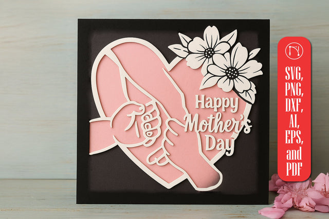 paper cut Mother’s Day card SVG cut file SVG MD JOYNAL ABDIN 