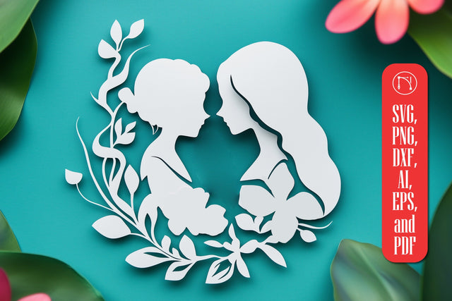 Paper Cut Mother’s Day SVG Cut File SVG MD JOYNAL ABDIN 