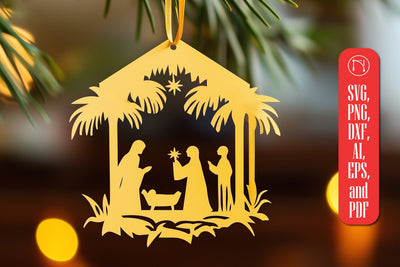 Paper Cut Nativity Ornaments SVG cut file SVG MD JOYNAL ABDIN 
