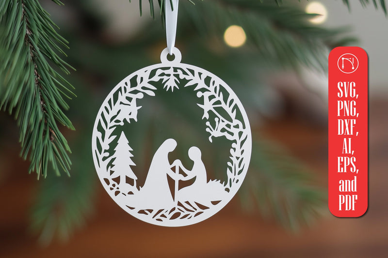 Paper Cut Nativity Ornaments SVG cut file SVG MD JOYNAL ABDIN 