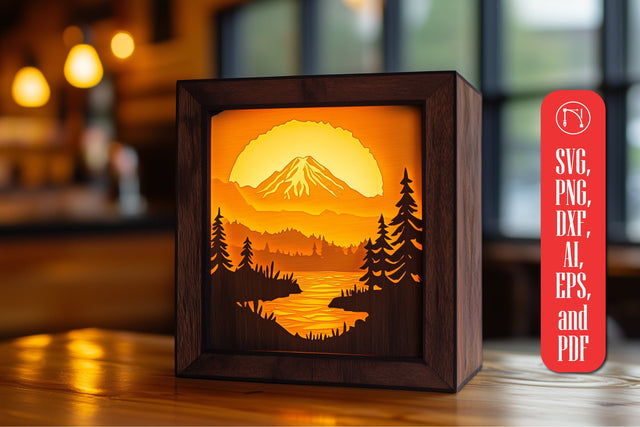 Paper Cut Natural Scene Shadow Box SVG Cut File SVG MD JOYNAL ABDIN 