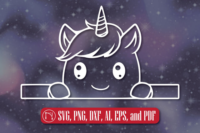 Paper Cut Peeking Unicorn SVG Cut File SVG MD JOYNAL ABDIN 