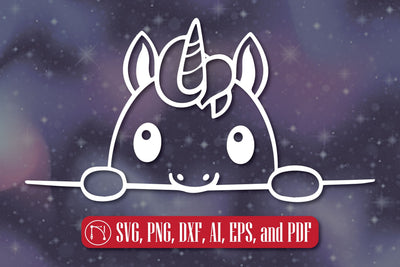 Paper Cut Peeking Unicorn SVG Cut File SVG MD JOYNAL ABDIN 