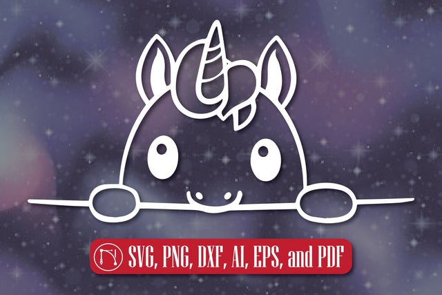 Paper Cut Peeking Unicorn SVG Cut File SVG MD JOYNAL ABDIN 