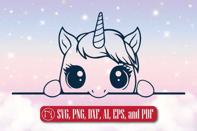 Paper Cut Peeking Unicorn SVG Cut File SVG MD JOYNAL ABDIN 