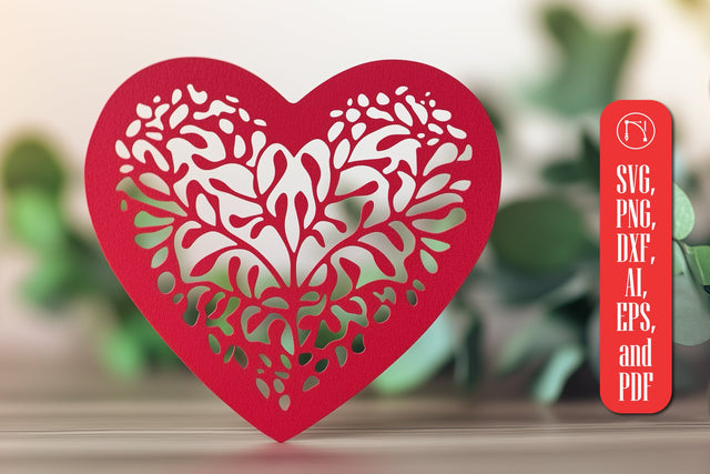 Paper Cut Scalloped Heart SVG Cut File SVG MD JOYNAL ABDIN 