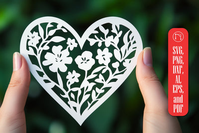 Paper Cut Scalloped Heart SVG Cut File SVG MD JOYNAL ABDIN 