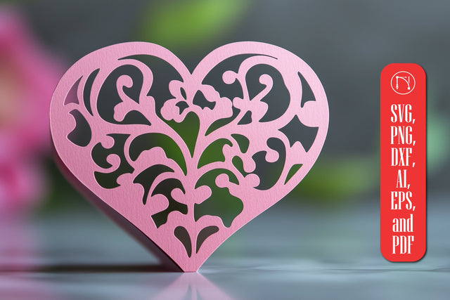 Paper Cut Scalloped Heart SVG Cut File SVG MD JOYNAL ABDIN 