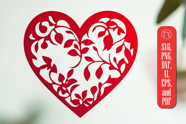 Paper Cut Scalloped Heart SVG Cut File SVG MD JOYNAL ABDIN 