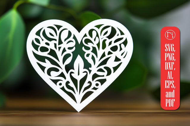 Paper Cut Scalloped Heart SVG Cut File SVG MD JOYNAL ABDIN 