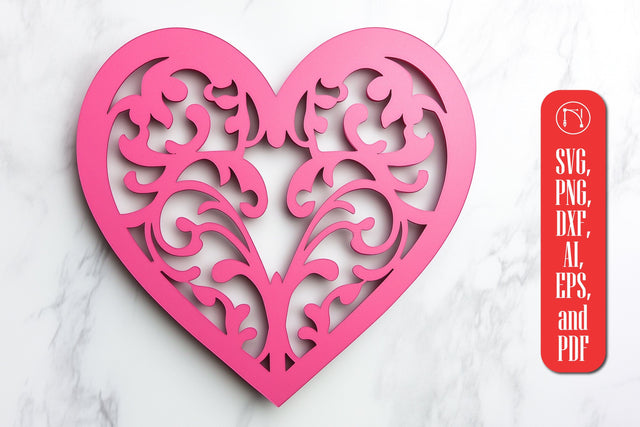 Paper Cut Scalloped Heart SVG Cut File SVG MD JOYNAL ABDIN 