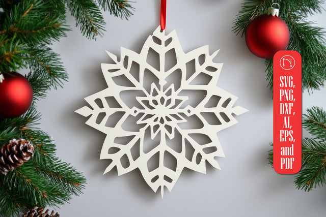 Paper-Cut Snowflake Ornament SVG cut file SVG MD JOYNAL ABDIN 