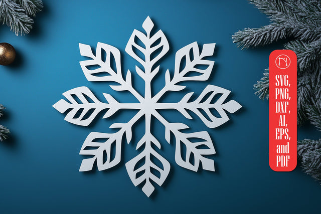 Paper-Cut Snowflake Ornament SVG cut file SVG MD JOYNAL ABDIN 
