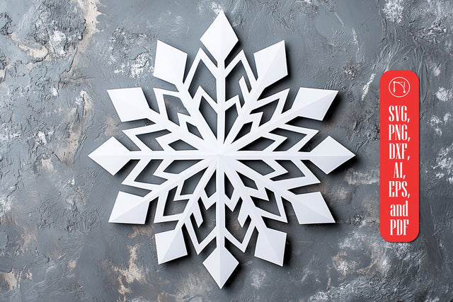 Paper-Cut Snowflake Ornament SVG cut file SVG MD JOYNAL ABDIN 