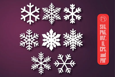 Paper-cut Snowflakes SVG cut file SVG MD JOYNAL ABDIN 