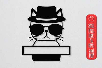 Paper Cut Split Cat Monogram SVG Cut File SVG MD JOYNAL ABDIN 