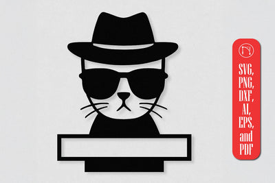 Paper Cut Split Cat Monogram SVG Cut File SVG MD JOYNAL ABDIN 