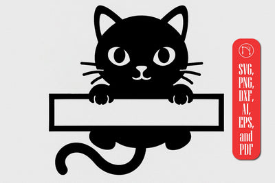 Paper Cut Split Cat Monogram SVG Cut File SVG MD JOYNAL ABDIN 
