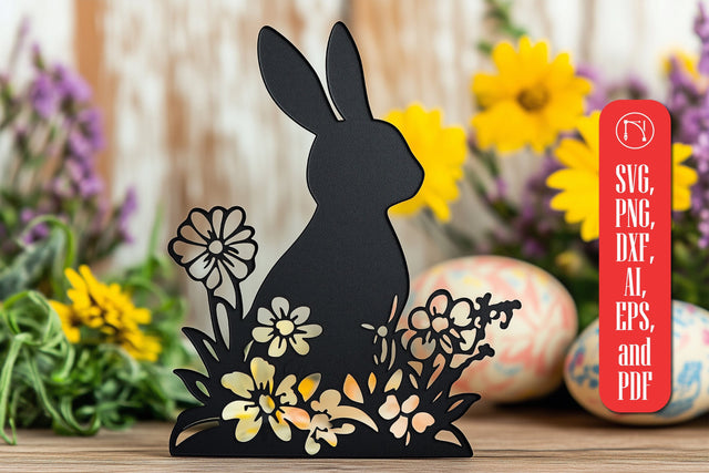 Paper Cut Standing Bunny SVG Cut File SVG MD JOYNAL ABDIN 