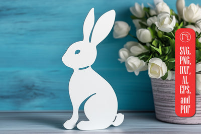 Paper Cut Standing Bunny SVG Cut File SVG MD JOYNAL ABDIN 