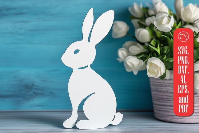 Paper Cut Standing Bunny SVG Cut File SVG MD JOYNAL ABDIN 
