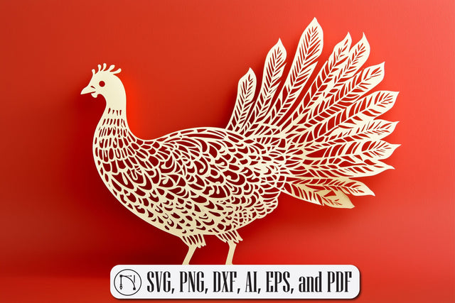 Paper Cut Thanksgiving Turkey SVG SVG MD JOYNAL ABDIN 