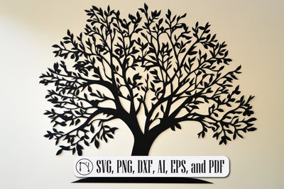 paper-cut Tree Wall Decor SVG cut file SVG MD JOYNAL ABDIN 