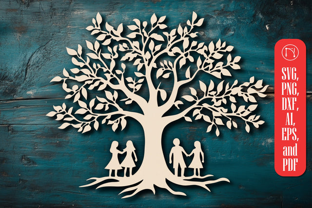 paper-cut Tree Wall Decor SVG cut file SVG MD JOYNAL ABDIN 