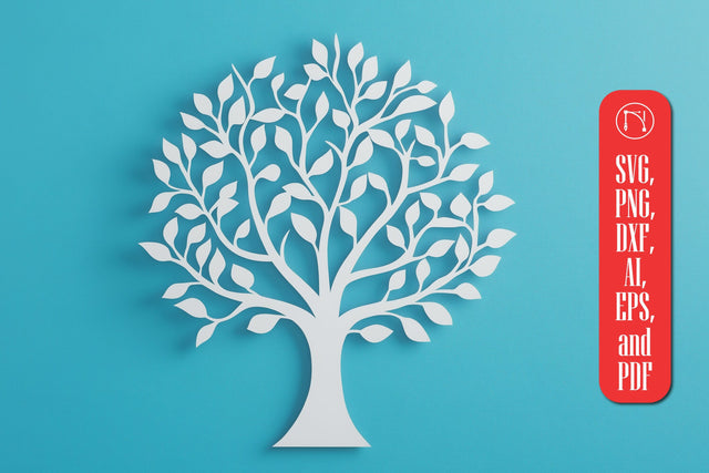 paper-cut Tree Wall Decor SVG cut file SVG MD JOYNAL ABDIN 