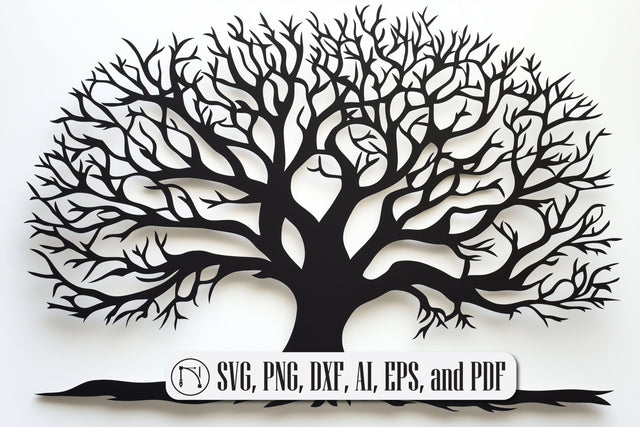 paper-cut Tree Wall Decor SVG cut file SVG MD JOYNAL ABDIN 