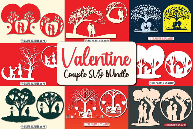 Paper Cut Valentine Decor SVG Bundle SVG MD JOYNAL ABDIN 