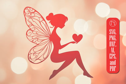 Paper Cut Valentine Fairy SVG Cut File SVG MD JOYNAL ABDIN 