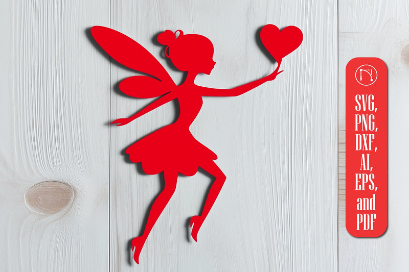 Paper Cut Valentine Fairy SVG Cut File SVG MD JOYNAL ABDIN 
