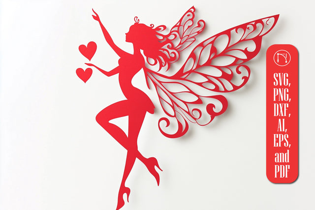 paper Cut Valentine Fairy SVG Cut File SVG MD JOYNAL ABDIN 