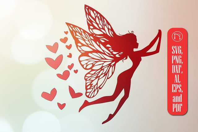 paper Cut Valentine Fairy SVG Cut File SVG MD JOYNAL ABDIN 