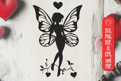 Paper Cut Valentine Fairy SVG Cut File SVG MD JOYNAL ABDIN 