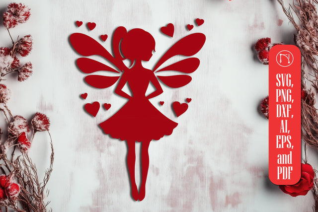 Paper Cut Valentine Fairy SVG Cut File SVG MD JOYNAL ABDIN 