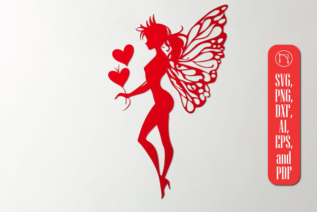 paper Cut Valentine Fairy SVG Cut File SVG MD JOYNAL ABDIN 