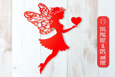 Paper Cut Valentine Fairy SVG Cut File SVG MD JOYNAL ABDIN 