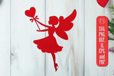 Paper Cut Valentine Fairy SVG Cut File SVG MD JOYNAL ABDIN 