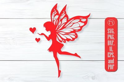 Paper Cut Valentine Fairy SVG Cut File SVG MD JOYNAL ABDIN 