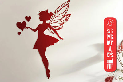 Paper Cut Valentine Fairy SVG Cut File SVG MD JOYNAL ABDIN 