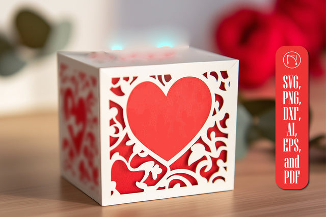 Paper Cut Valentine Gift Box SVG Cut File SVG MD JOYNAL ABDIN 