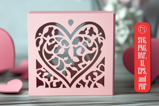Paper Cut Valentine Gift Box SVG Cut File SVG MD JOYNAL ABDIN 