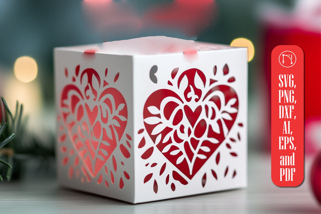 Paper Cut Valentine Gift Box SVG Cut File SVG MD JOYNAL ABDIN 