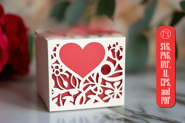 Paper Cut Valentine Gift Box SVG Cut File SVG MD JOYNAL ABDIN 