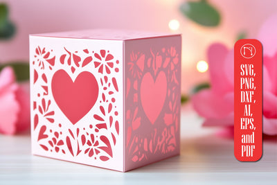 Paper Cut Valentine Gift Box SVG Cut File SVG MD JOYNAL ABDIN 