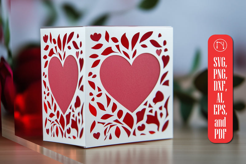 Paper Cut Valentine Gift Box SVG Cut File SVG MD JOYNAL ABDIN 